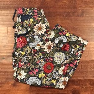LOFT Floral Drawstring pants